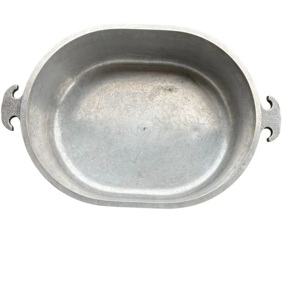 Vintage Guardian Service Ware Cast Aluminum Oval Roaster Pan 12.75
